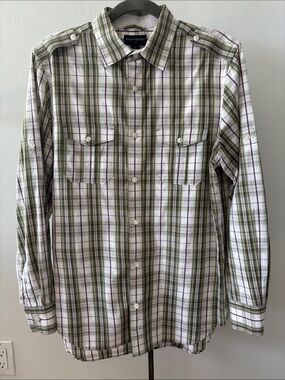 Banana Republic Plaid Long-Sleeve Button Down Shirt